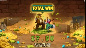 Tampilan visual slot Cash Crooks dengan tema noir 1930-an dan karakter kucing pencuri